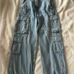 Aritzia Denim Forum Light Blue cargo Jeans the ‘90s Millie high rise cargo Photo 0