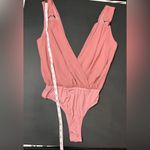 Blue Blush  Sleeveless Plunge Tank Top Blouse Bodysuit 1 Piece Women’s Sz S NWOT Photo 5