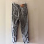 ZARA  High Waist Gray Washed Distressed Mom Jean Photo 2