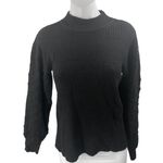 Vince Camuto Women's Black Long Sleeve Mock Neck Ribbed Knit Sweater Top Size M Photo 0