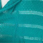 Wooden Ships  size small medium Teal Knit Cardigan open front loose knit Photo 7