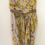 New Watters Yellow Floral Strapless Bridesmaids Dress Style 1341 Women's Size 10 Photo 0