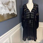 ZARA Artsy Embroidered Button Front Kimono Duster Photo 5