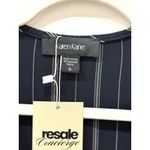 Karen Kane  Striped Sky Country Flare Sleeve High-Low Blouse Navy Women's Small Photo 3