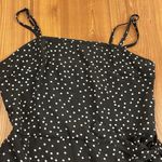 SheIn Polka Dot Black White Wrap Skirt Cami Mini Dress Smocked Back Photo 3