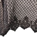 Scala VTG 100% Silk Beaded Short Bolero Jacket Scalloping L Black Formal Wedding Photo 6