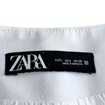 ZARA  White Dressy Long Vest Waistcoat Minimalist Side Slits size Large Photo 5