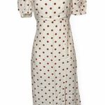 Mason & Belle  brown and white midi dress. Size small Photo 0