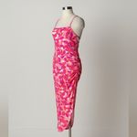 Saints + Secrets  Pink‎ Purple Floral Tie Back Asymmetric Midi Dress Large New Photo 4