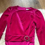 superdown  Charlotte Cut Out Bodysuit In Hot Pink Photo 3