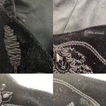 Escada Velvet Strapless Mini Dress Vintage 80s Black LBD Photo 8