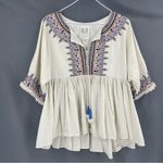 Anthropologie ANTHRO VELVET GRAHAM & SPENCER
X Kristy Hume Dahlia Boho Embroidered Tunic Top Photo 2