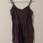 Aerie  Romper Brown Tie Waist S Photo 0