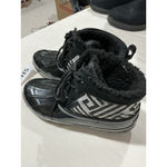 Khombu Woman’s Jazzy Abstract Black Knit Rain-snow boots 7 M Photo 1