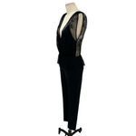 ZARA  Jumpsuit Lace Peplum Combined Sleeveless Black Size‎ Small Photo 6