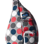 KAVU  Rope bag got dots gray canvas multicolored dots‎ Photo 0
