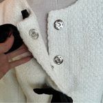 Avec Les Filles  Ivory Cream Black Bow Cardigan Blazer NWT Photo 9