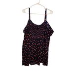 Torrid  Sexy Smocked Gauze Crochet Strawberries Navy Babydoll Tank Top Size 5X Photo 8