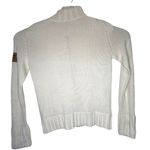 DKNY Jeans Small White Cotton Zipper Front Sweater 88i Photo 2
