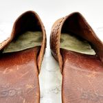 UGG  Vivica Women's Brown Leather Woven Platform Clog Heel Shoes Size 8 Photo 3