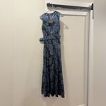 Alex Evenings  Navy Floral A Line Mother of the Groom/Bride Dress Photo 5