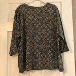 Croft & Barrow  Women’s Stretch 2 XL Tan Black Blouse Photo 2