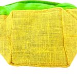 Buckhead Betties Burlap Jute Mini Tote Drawstring Purse Yellow Green Preppy New Photo 6