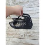 Fergalicious  Flats Black Studded Ankle Tie Flats - Size 6 Photo 4