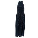 Vtg Y2K Roberta Sequin Formal Dress 9/10 Hoco Prom Halter Gala Halter 90s Goth Black Size undefined Photo 1