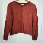 Main Strip  Button Front Sweater Women’s Size Medium Boxy Fit Soft Photo 0