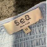 Sea New York Light Blue Ruffle Mini Dress Size 12 Photo 2