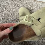 Birkenstock 38 Boston Soft Footbed in Faded Lime Green Photo 6