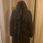 Cole Haan Women's M Black zip puffer collar vest coat w/ gold hardware Photo 1