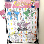 NWT Sailor Moon Inner Sailor Senshi Drawstring Backpack Lightweight 16.5" x 13" Black Photo 0