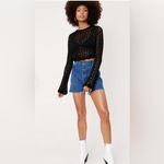 Nasty Gal  Crochet Open Back Tie Crop Top  Knit  Size 6 Photo 2