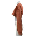 Adidas Stella McCartney Brown Coral Long Sleeve Mock Neck Crop Sweatshirt Top S Photo 1