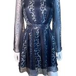 Line and Dot 100% Silk Animal Print Mini Dress Photo 0