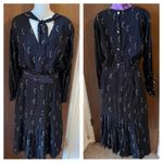Vtg Witch moon midi dress black Size M Photo 1