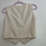Elegant Cream Crop Top Vest Brown Photo 2