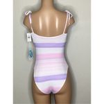 Anthropologie New. WET from L.A. pink and purple stripe swimsuit.  small. Retails $148 Photo 6