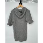 Hollister Y2K Sweater Women Medium Grey Cable Knit Long Cardigan Full Zip Hoodie Photo 4