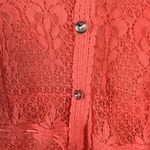 Colleen Lopez lace coral boho bell sleeve coverup Size L Photo 8
