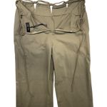 White Fox Boutique WHITE FOX Olive Green Wide Leg Pants Tie Waist Drawstring Cargo Style Photo 5