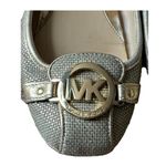 Michael Kors Fulton Leather Bling Metallic Gold Flats Shoes size 7.5 Photo 3