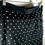 White House | Black Market Size 4 Polka Dot Red Accent Ruffle Pencil Skirt WHBM Photo 3
