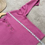 Old Navy  Women’s Longsleeve Cozy Waffle Henley T-Shirt Top in Lotus Flower M Photo 10