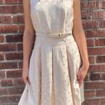 Tahari polka dot light pink belted dress sz 2 Photo 0