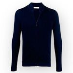 new Cruciani 𖦹 Luxury Fine Knit Zip Cardigan Sweater 𖦹 Black 𖦹 Made in Italy Photo 0