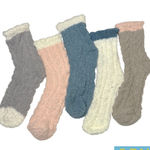 Fashion Fuzzy Thick Winter Socks One Size Colorful Pastel Bright 5 PACK NEW Pink Photo 0