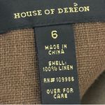 House Of Dereon brown linen embroidered Skirt Women's Size 6 Boho Cargo Pockets Photo 6